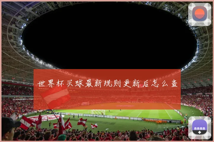 世界杯买球最新规则更新后怎么查